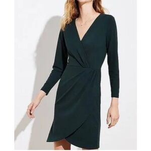 LOFT Dark Green Long Sleeve Dress
